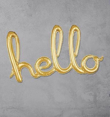 HELLO GOLD FOLYO BALON