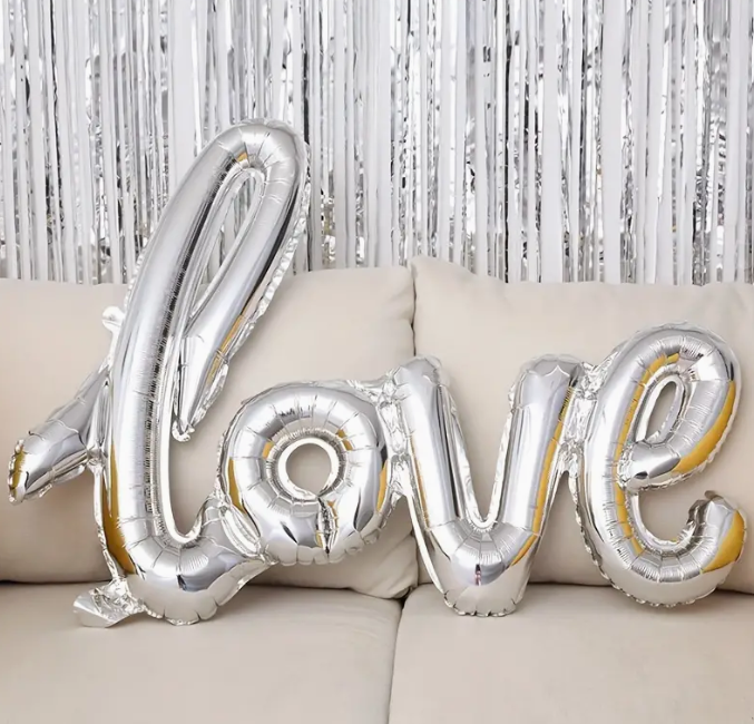 İMZA LOVE GÜMÜŞ FOLYO BALON