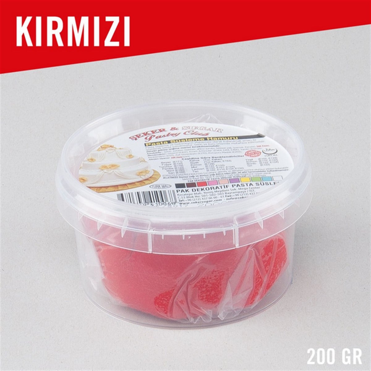 KIRMIZI ŞEKER HAMURU (200 GR)