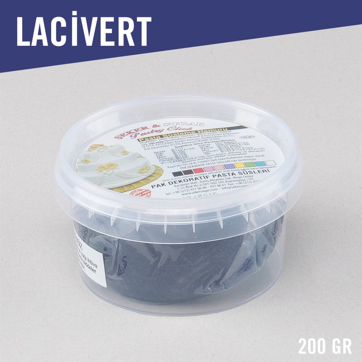 LACİVERT ŞEKER HAMURU (200 GR)