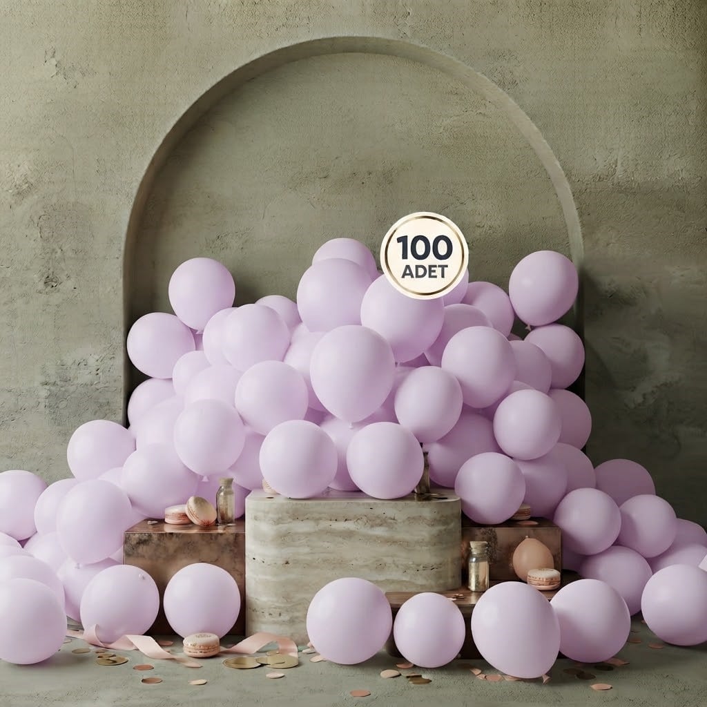 Lila Makaron Balon (100 adet)