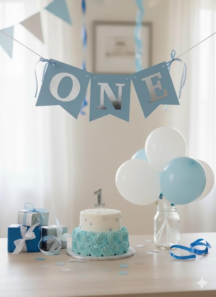 Mavi Fiyonk Detaylı Gümüş One Banner