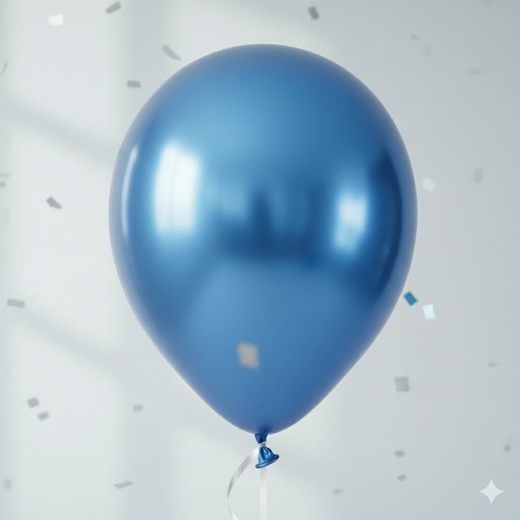 MAVİ KROM BALON (5 adet)