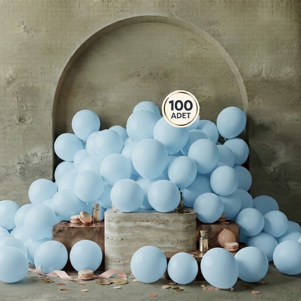 Mavi Makaron Balon (100 adet)