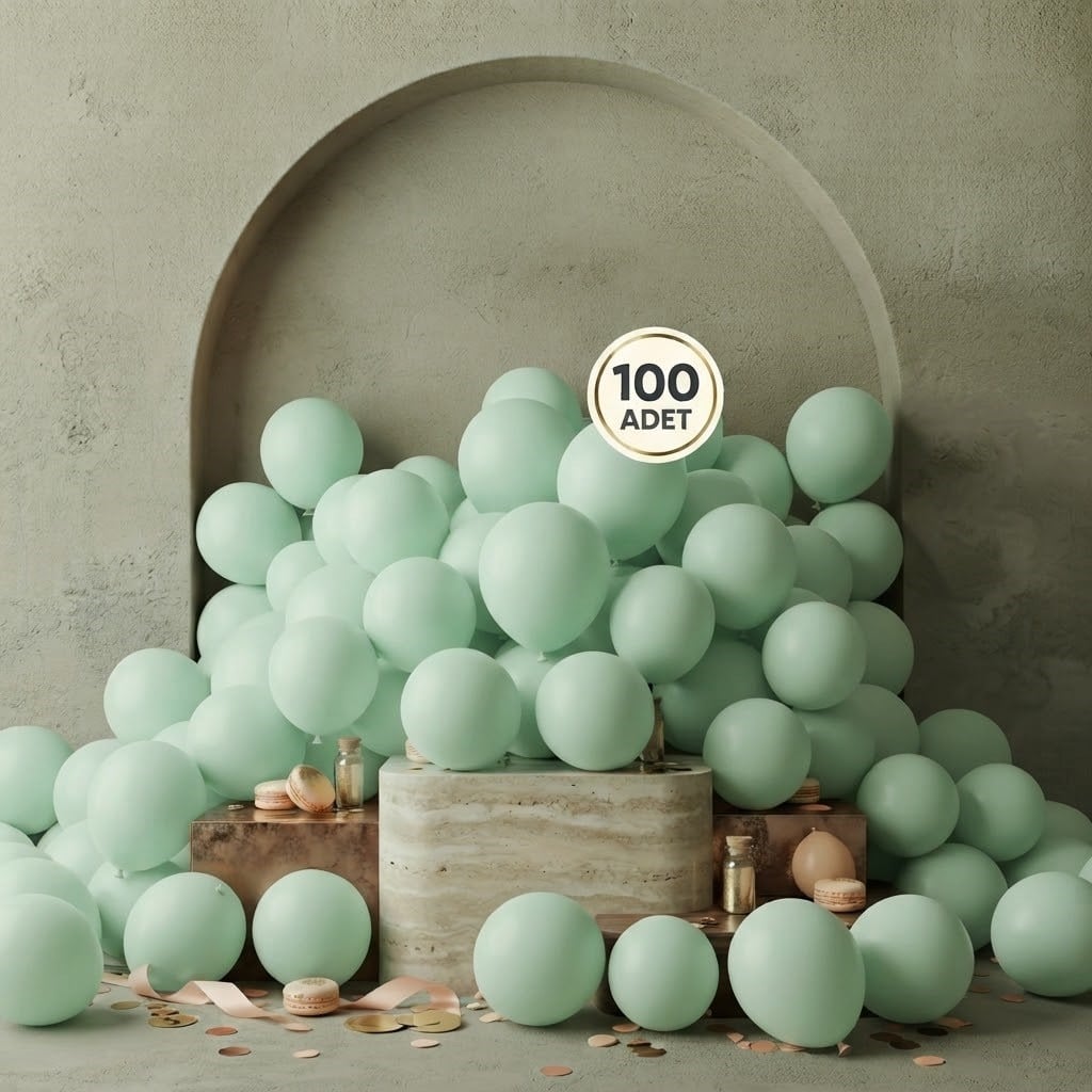 Mint Yeşili Makaron Balon (100 adet)