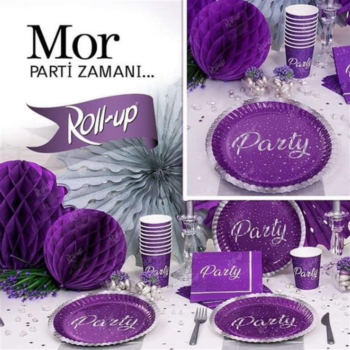 MOR PARTİ SET (16 KİŞİLİK)