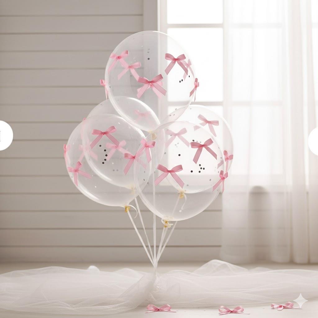 Pembe Fiyonk Balon Süsü (10 Adet)