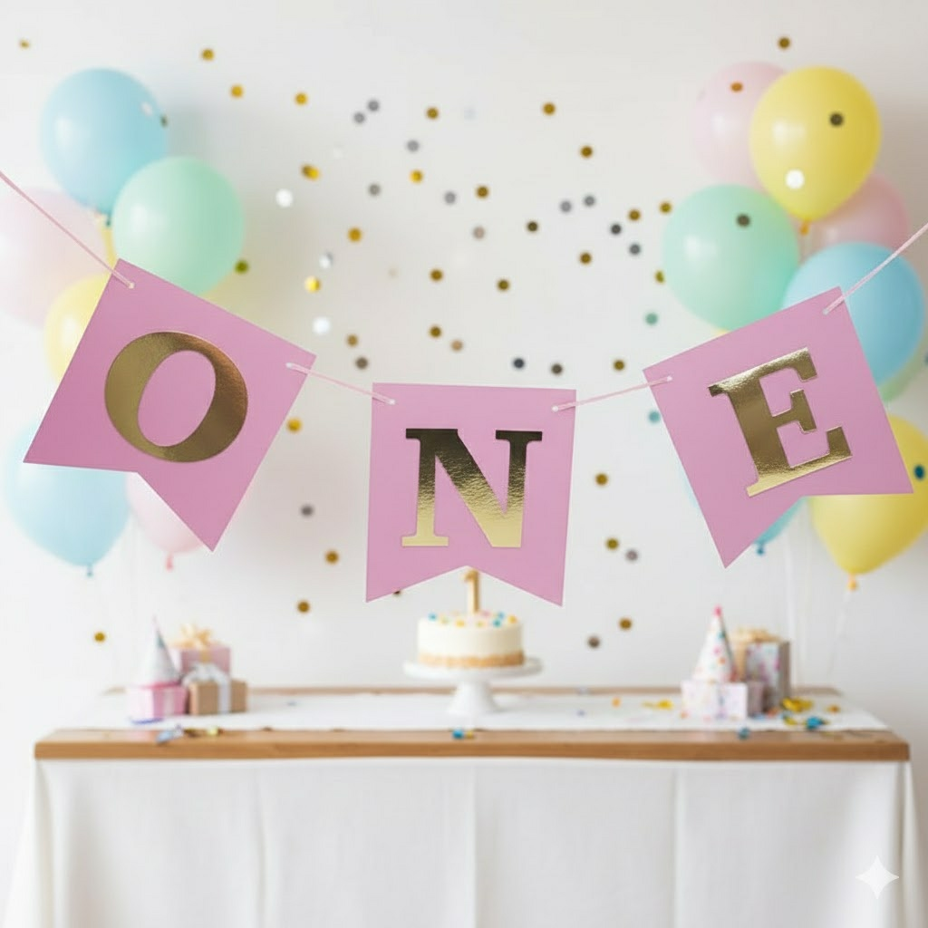 Pembe Fiyonk Detaylı Gold One Banner