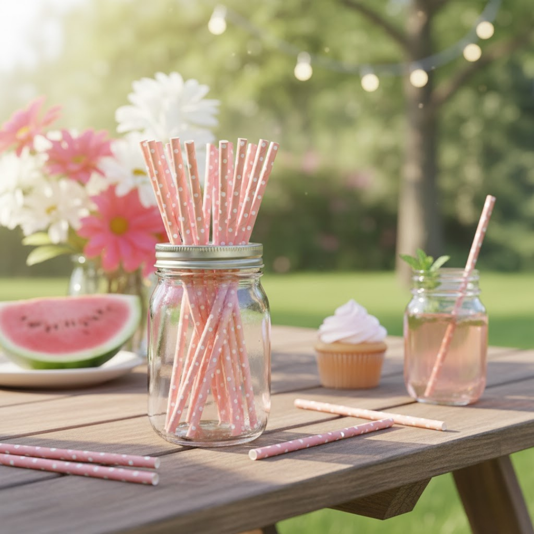 PEMBE KAĞIT PİPET (25 ADET)