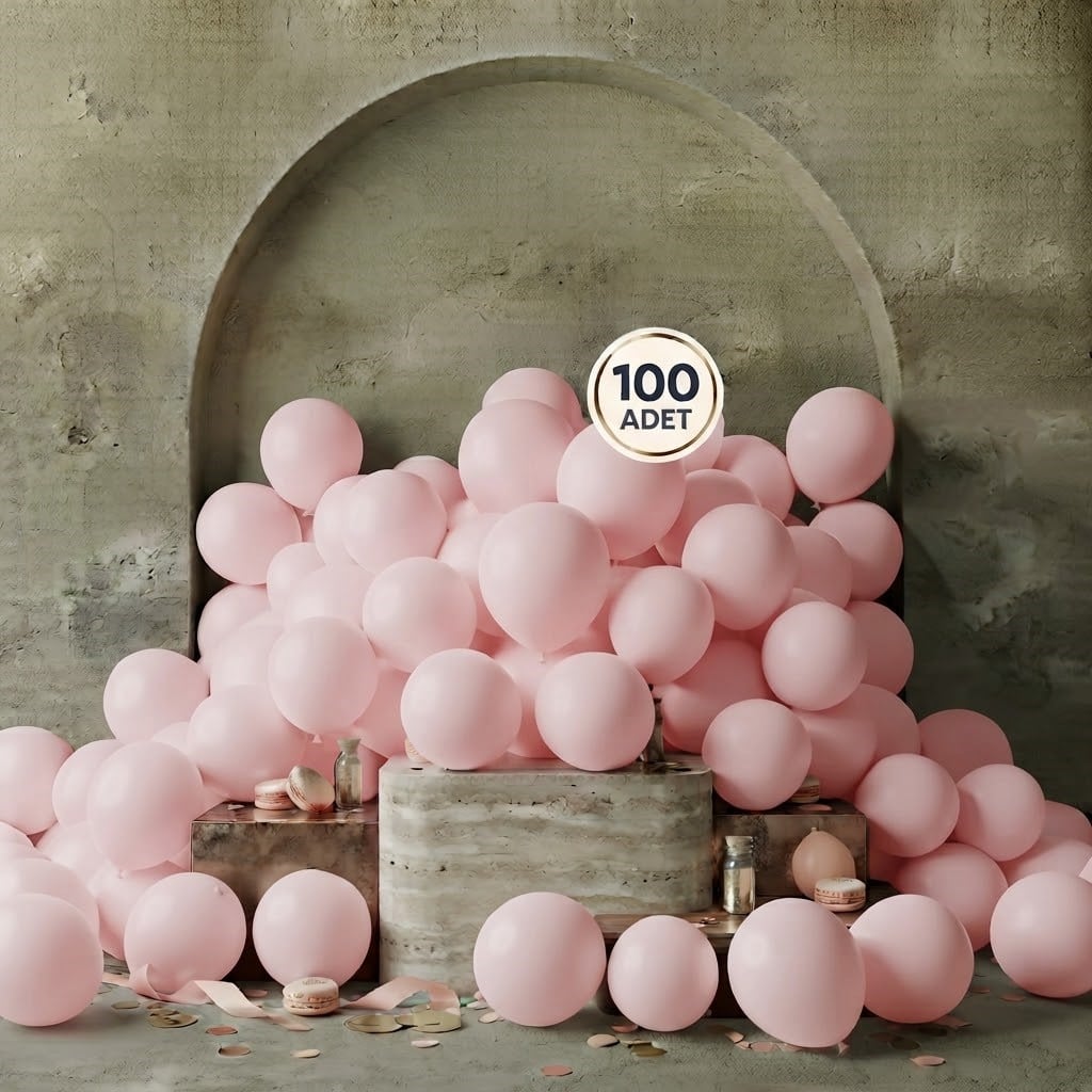 Pembe Makaron Balon (100 adet)