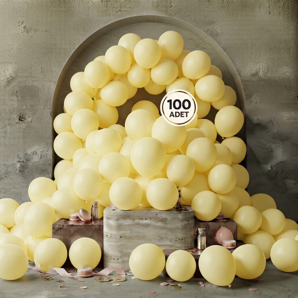 Sarı Makaron Balon (100 adet)