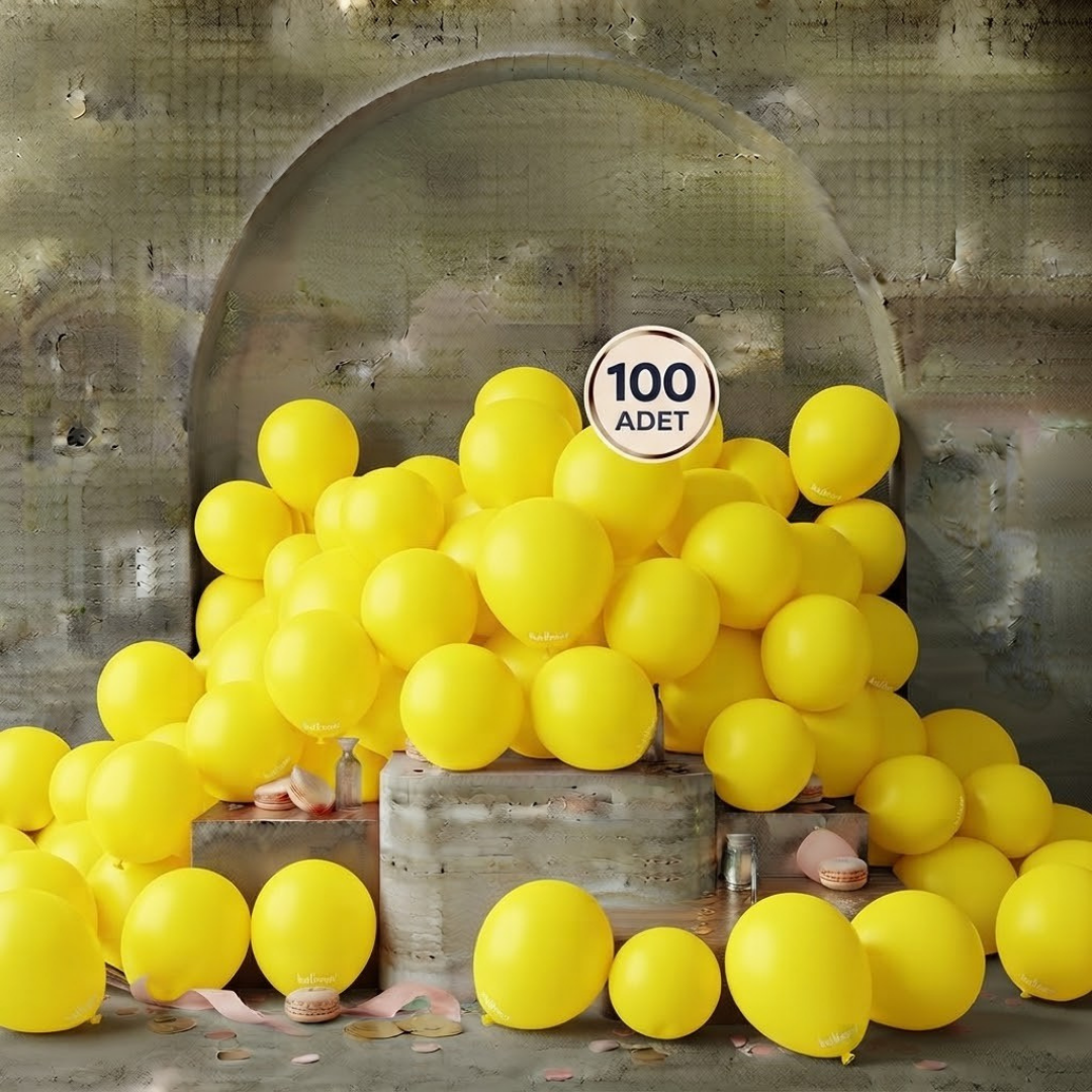 Sarı Pastel Balon (100 adet)