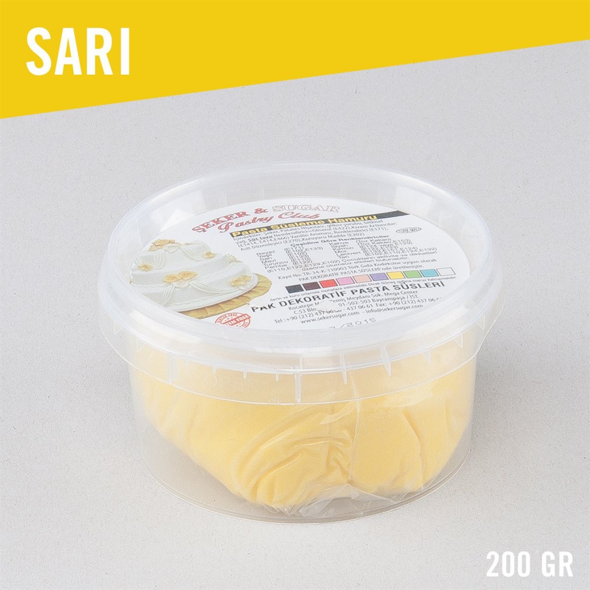 SARI ŞEKER HAMURU (200 GR)