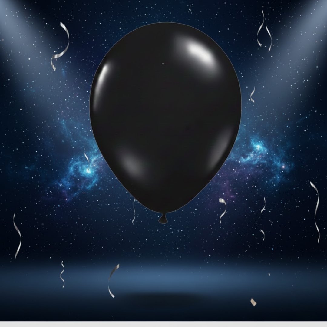 SİYAH METALİK BALON (1O adet)