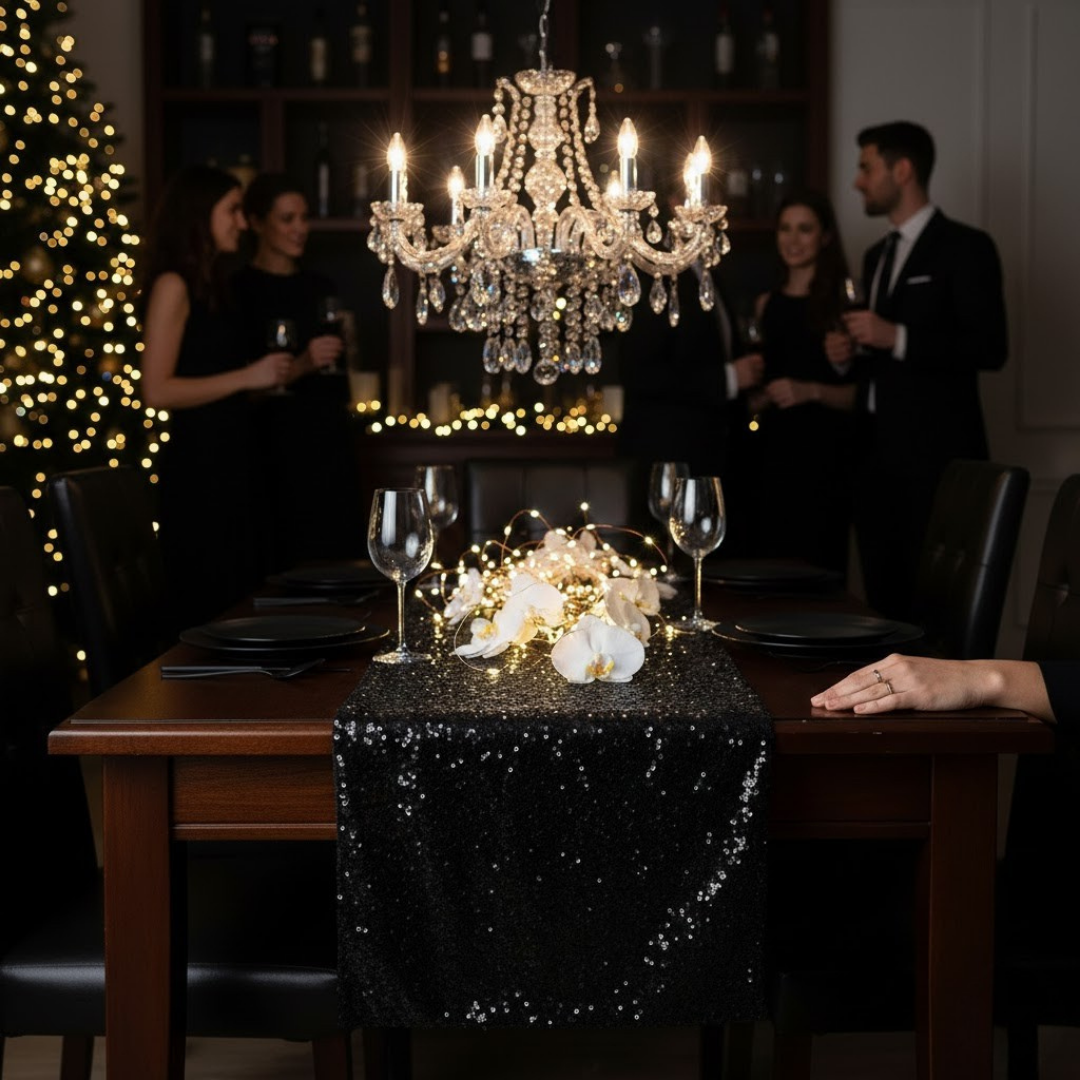 SİYAH PAYET RUNNER (50X200)