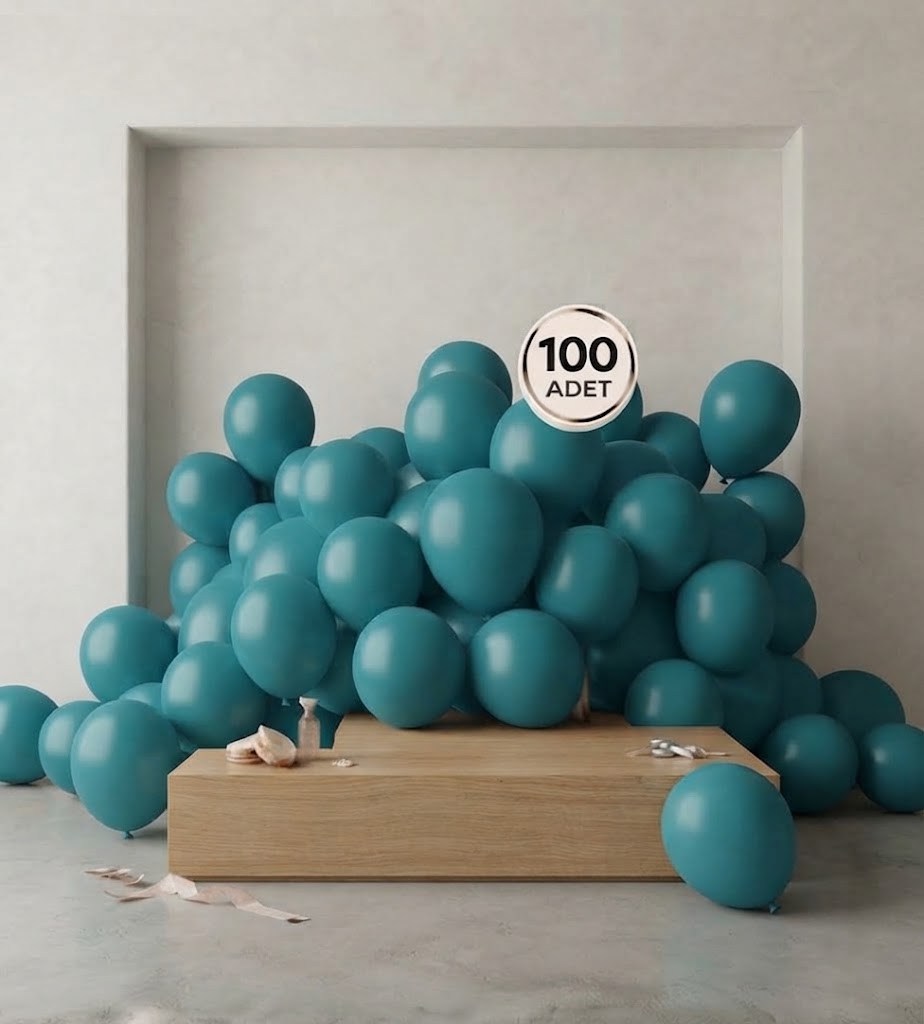 Turkuaz Pastel Balon (100 adet)
