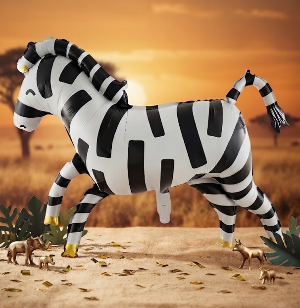 Zebra Büyük Folyo Balon 