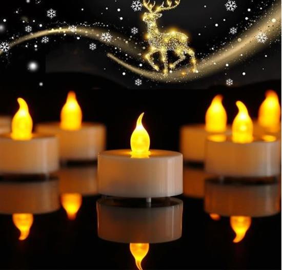  Pilli Led Sarı Tealight Mum (1 adet)