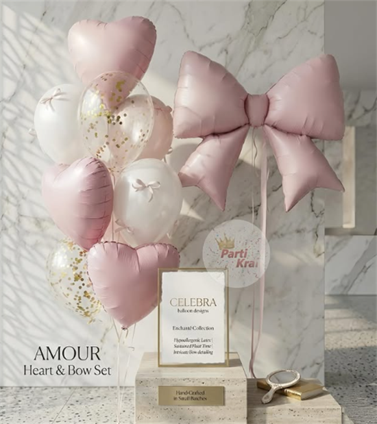 Amour Heart & Bow Set
