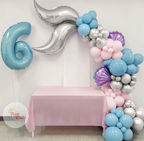 Deniz Kızı Temalı Balon Zinciri 