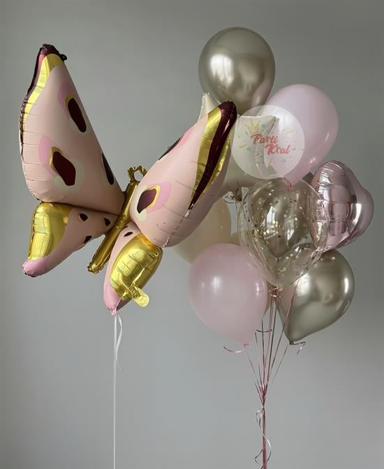 Grabo Kelebek Folyo Balon Buketi