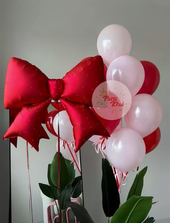 Kırmızı Fiyonk Balon Demeti