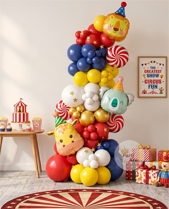 Minik Sirkler ve Sevimli Dostlar Balon Konsepti