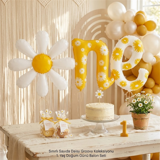 One Papatya Temalı Folyo Balon
