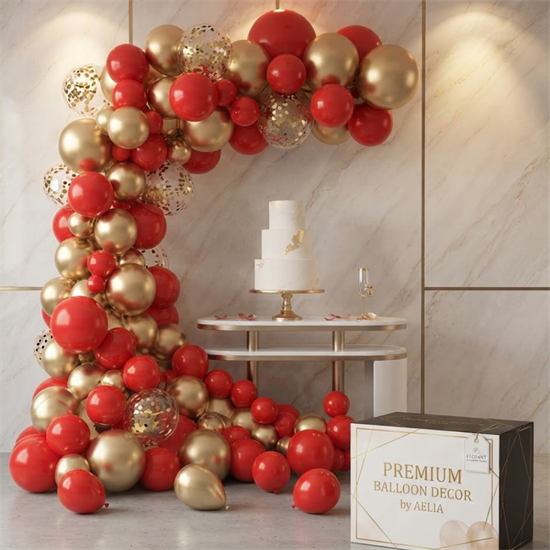 Red Gold Balon Zinciri
