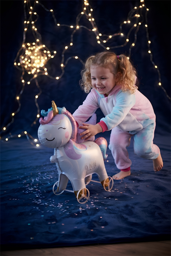 Tekerlekli Unicorn Folyo Balon