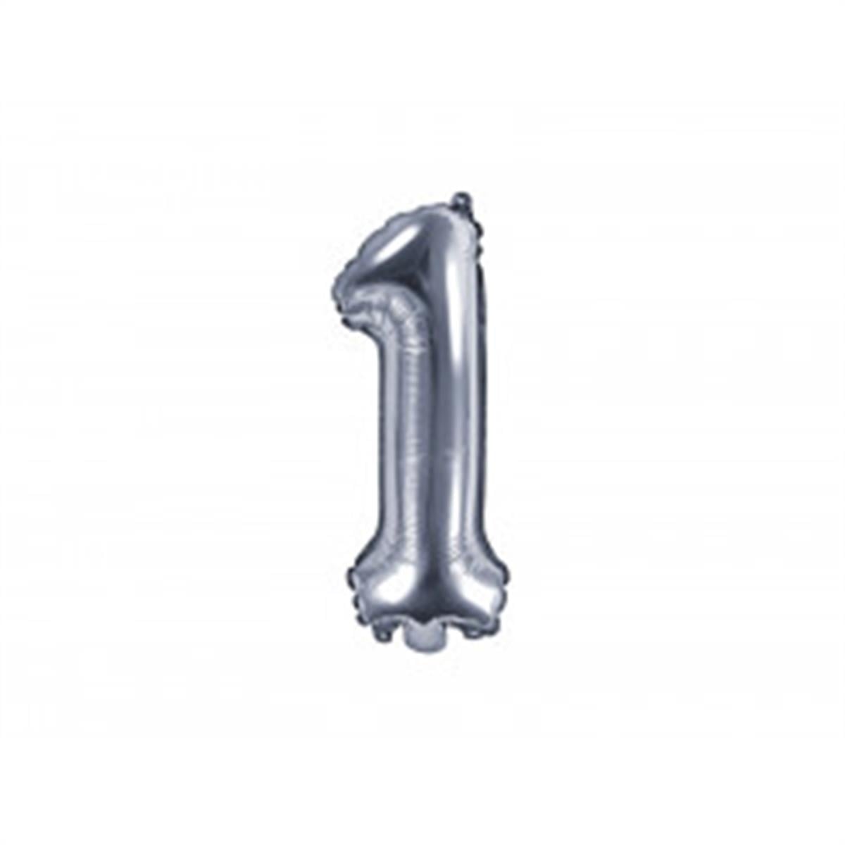 0 Rakam Gümüş Folyo Balon (35 CM)  