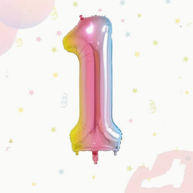 1 GÖKKUŞAĞI RAKAM BALON (100 CM)