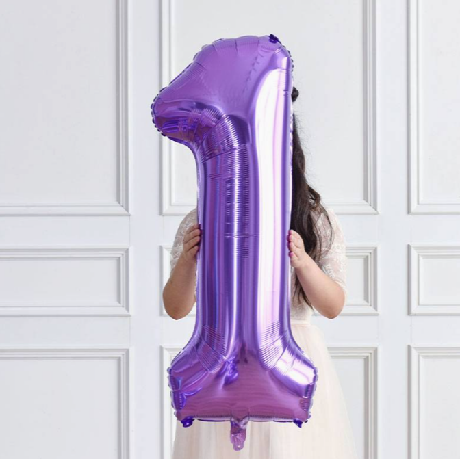 1 MOR RAKAM BALON (75 cm)