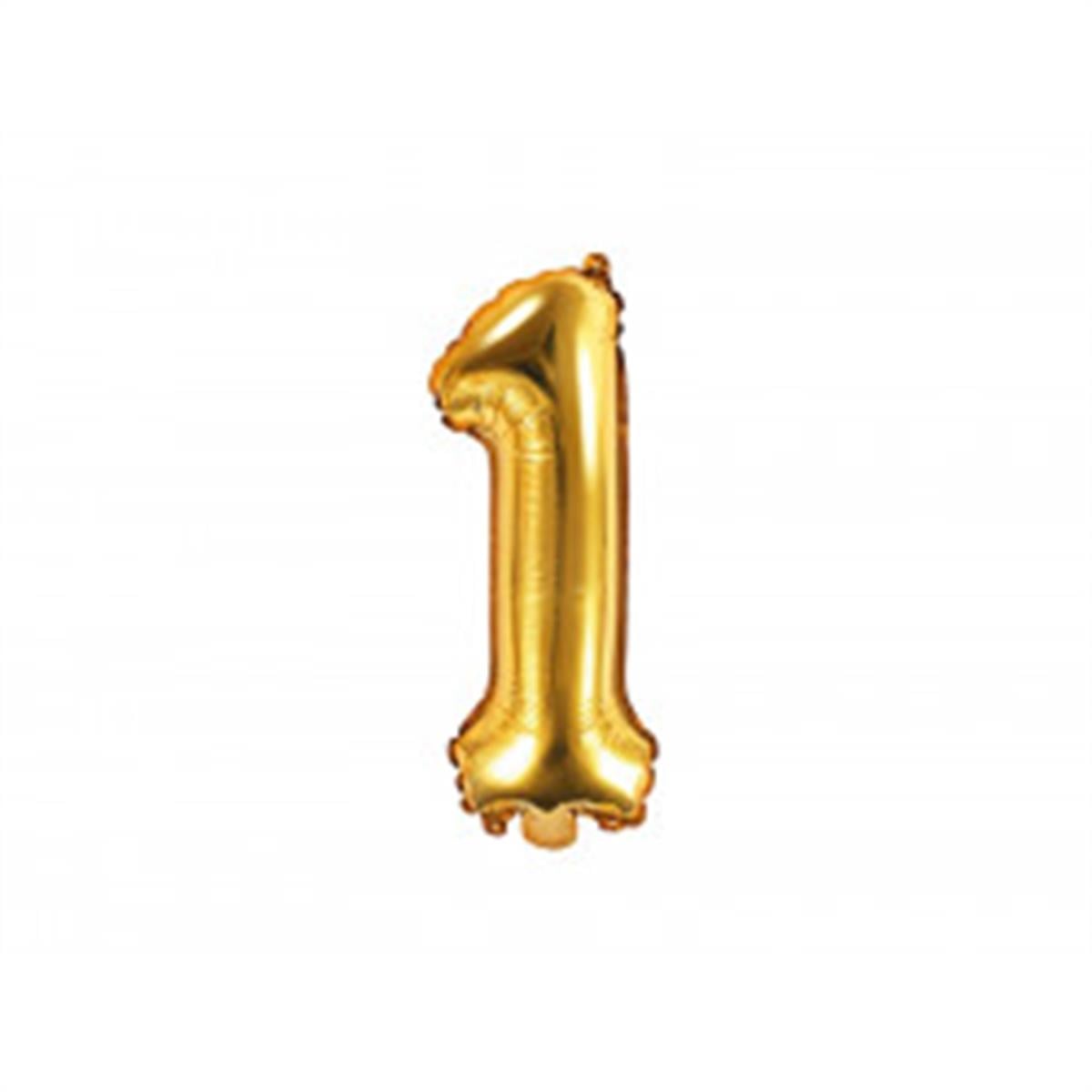 1 Rakam Gold Folyo Balon (35 CM)