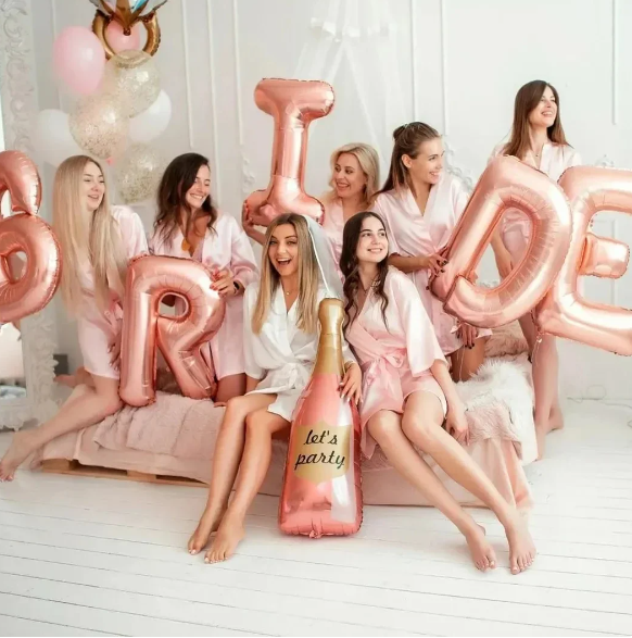100 CM ROSE GOLD BRİDE FOLYO BALON