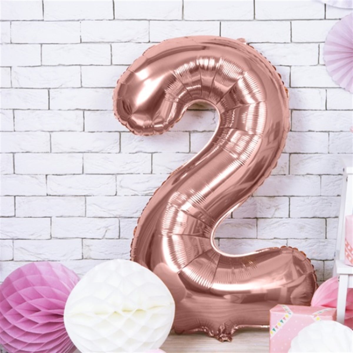 2 ROSE GOLD RAKAM BALON(100 cm)