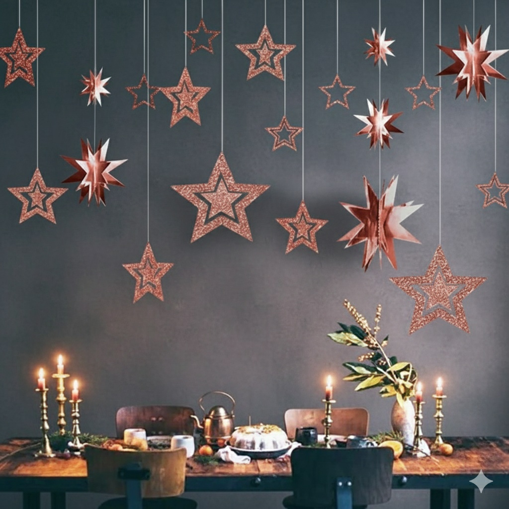 3D ROSE GOLD SARKIT YILDIZ SÜS