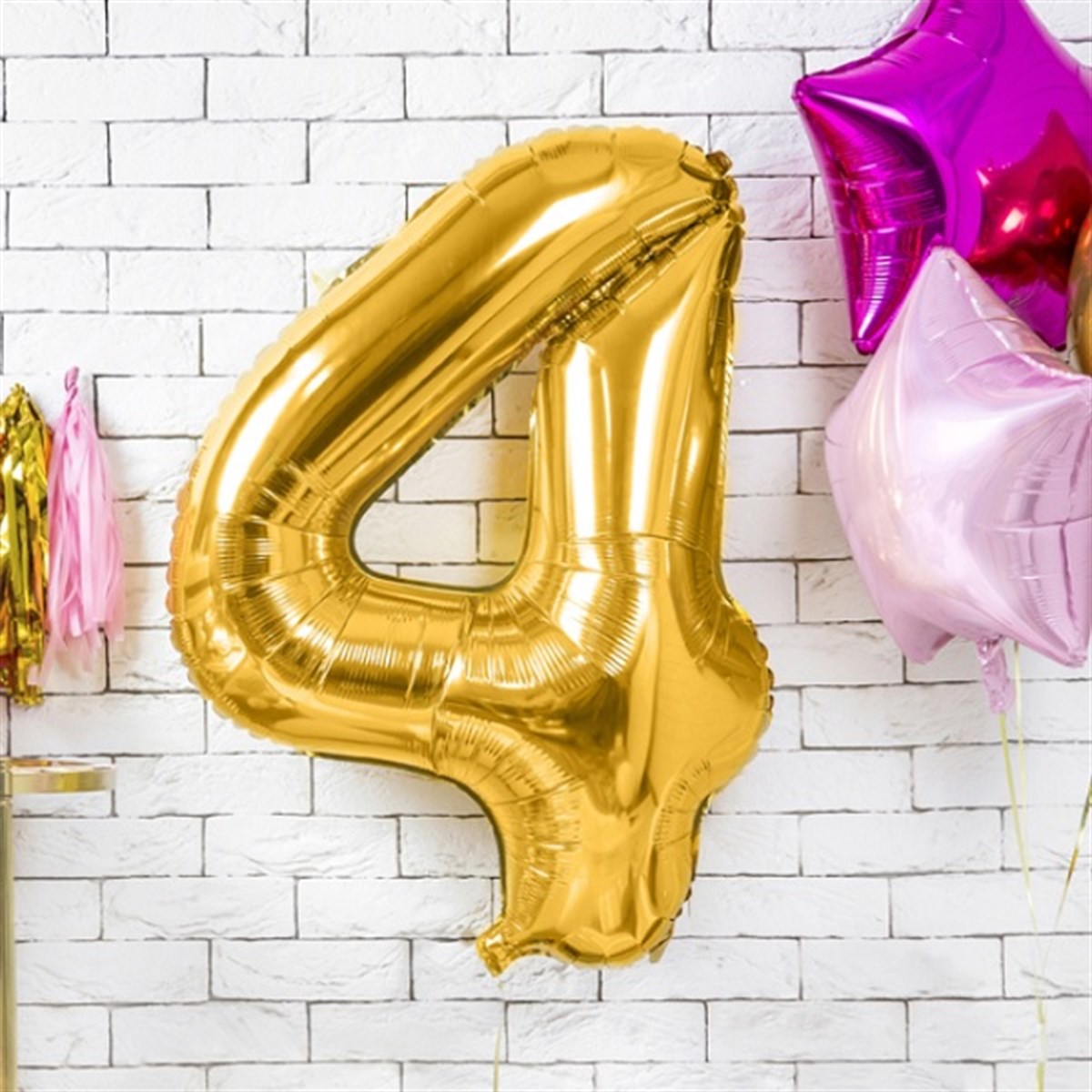 4 GOLD RAKAM BALON (100 cm)