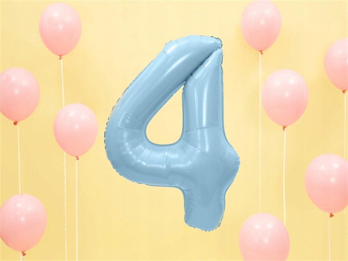 4 YAŞ MAVİ RAKAM BALON (75 cm)