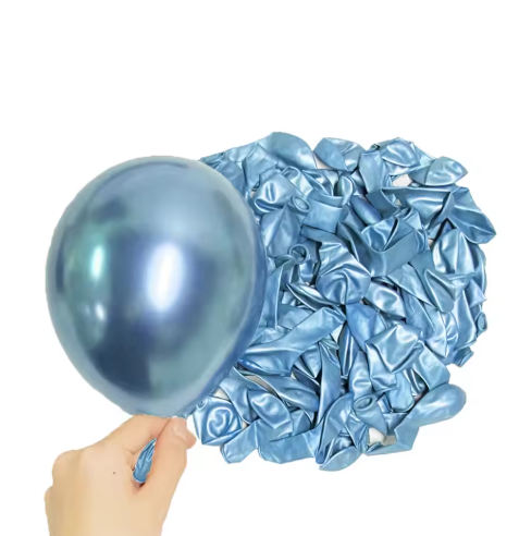 5 ADET MİNİ MAVİ KROM BALON (5 İNÇ)