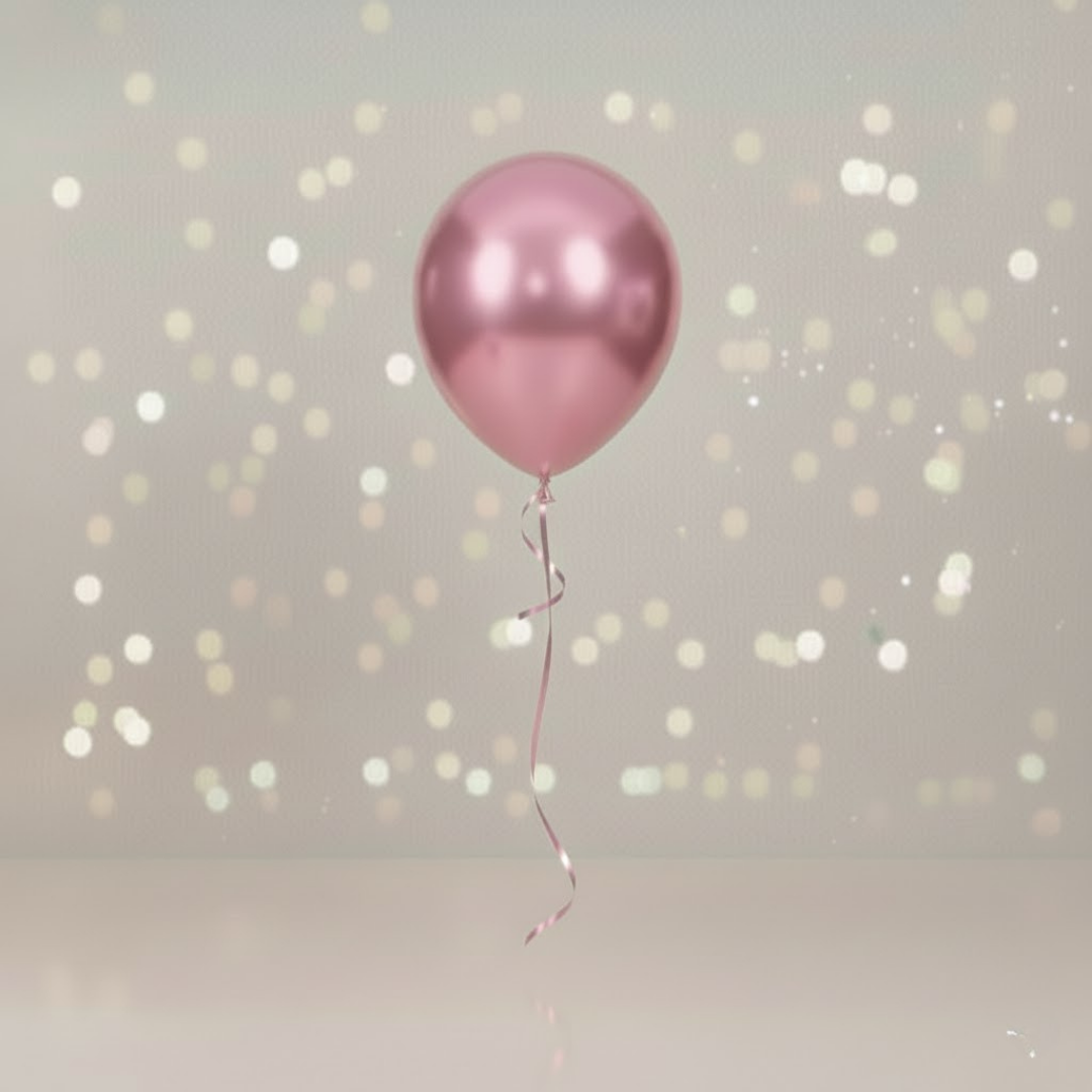 5 ADET MİNİ PEMBE KROM BALON (5 İNÇ)