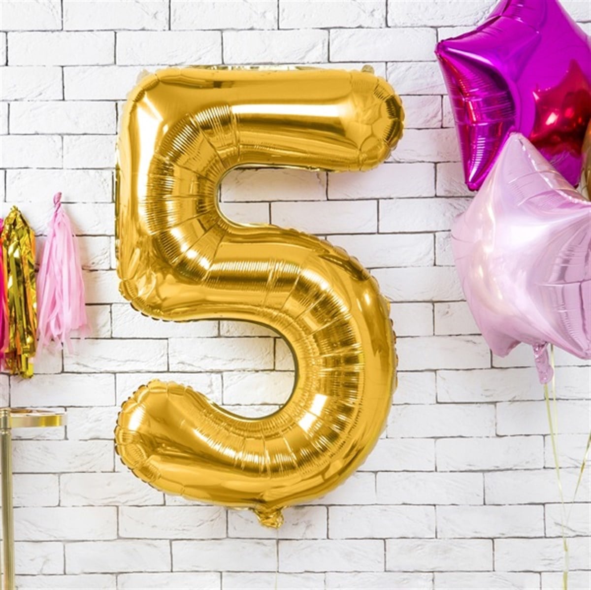 5 GOLD RAKAM BALON (1OO cm)