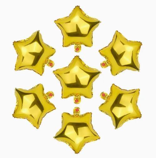 5 İNC MİNİ GOLD YILDIZ BALON ( 5 ADET )