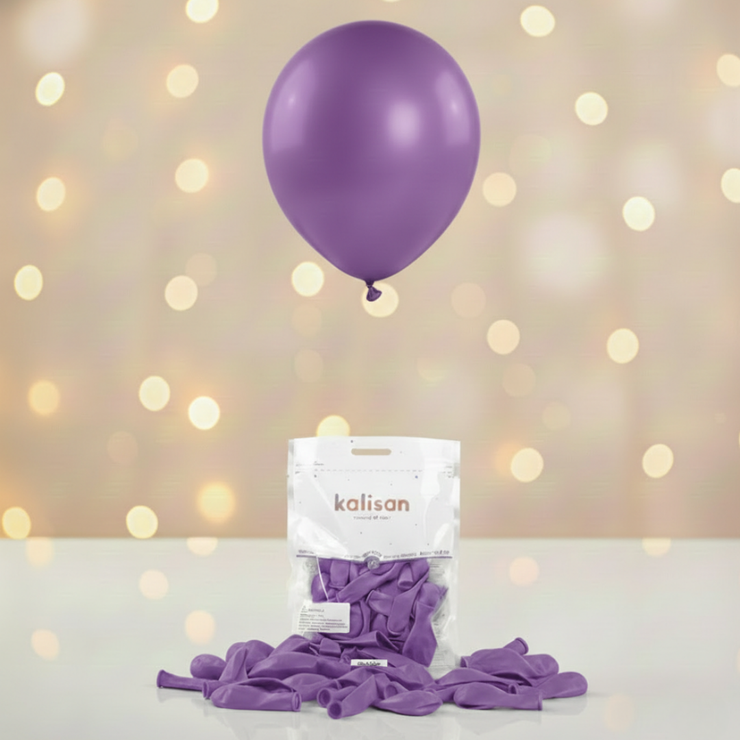 5 İNÇ MİNİ Retro Balon Lavanta (10 ADET)