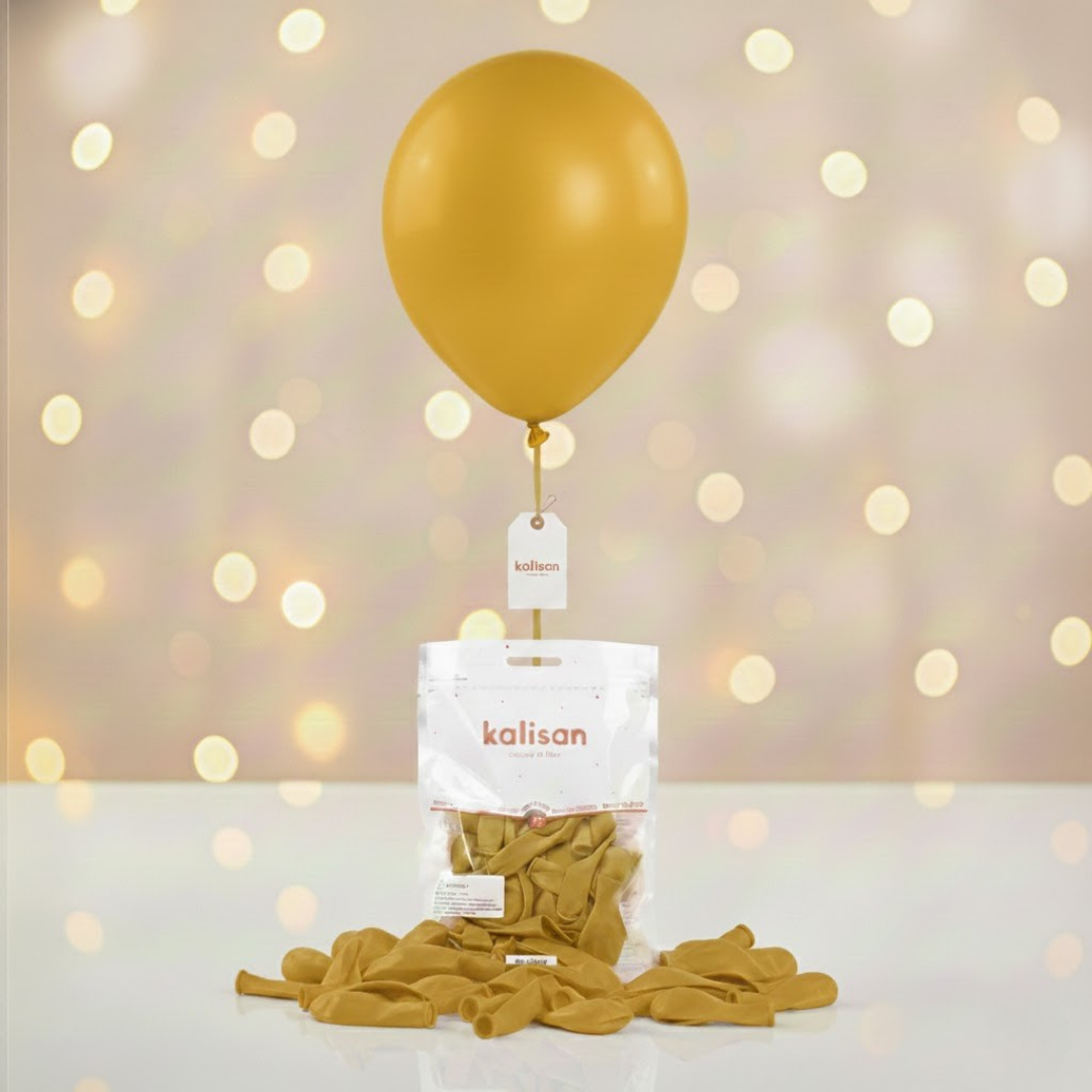 5 İNÇ MİNİ Retro Balon Zerdeçal (10 ADET)