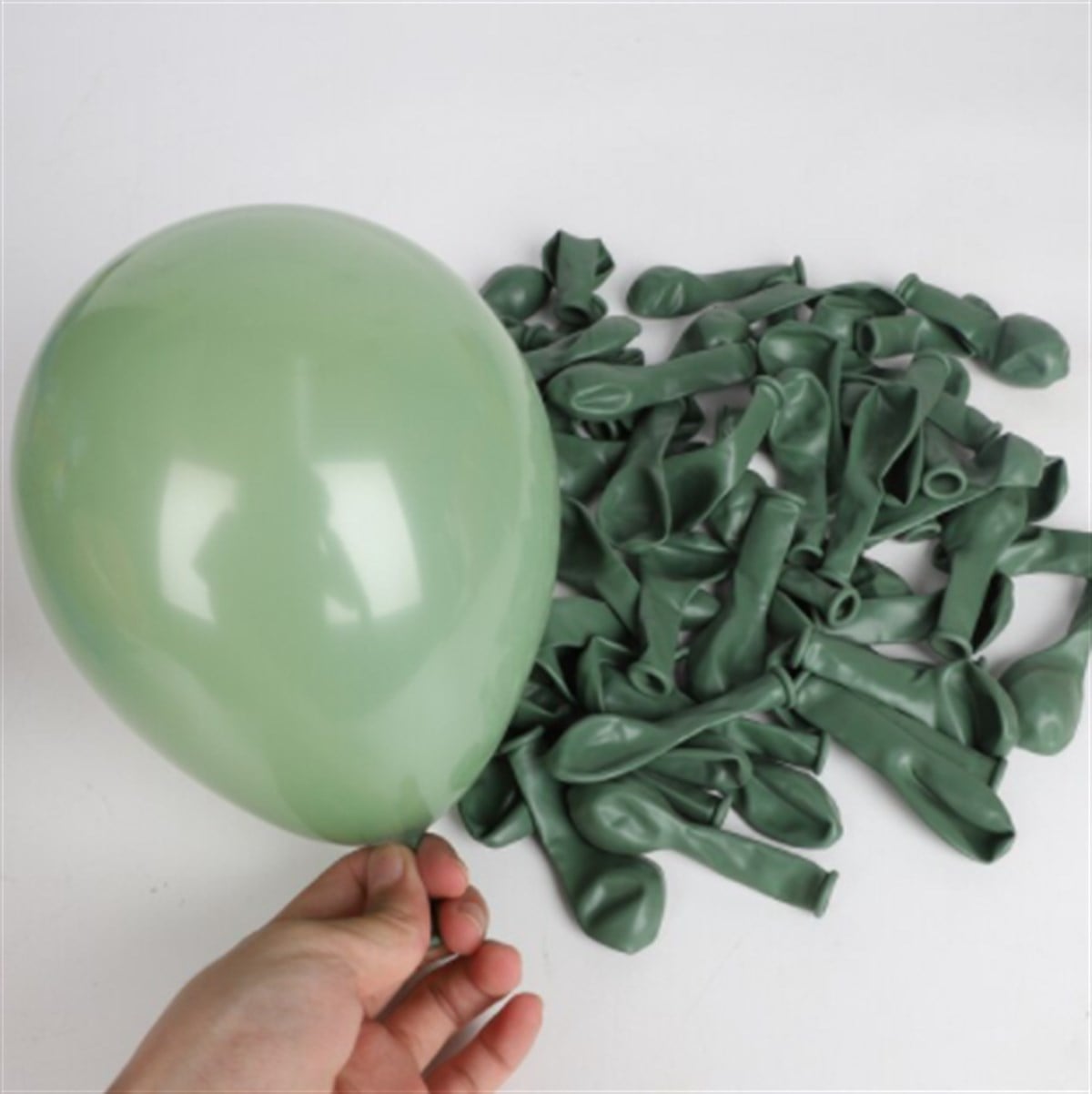 5 İNÇ Retro Balon Küf Yeşili  (10 ADET)