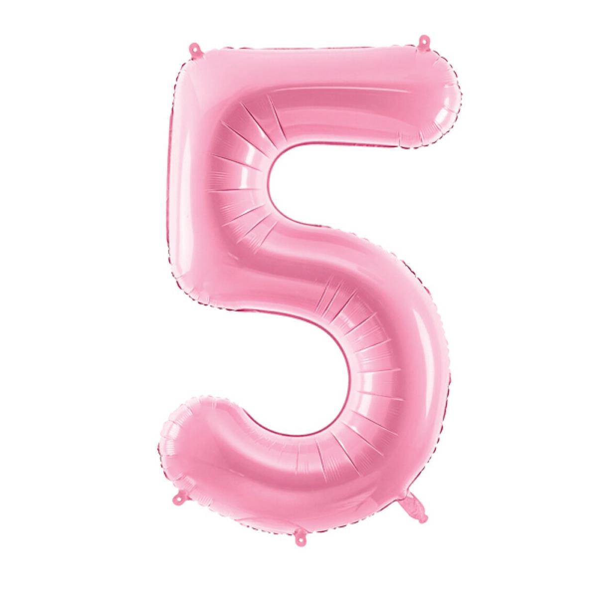 5 PEMBE RAKAM BALON (100 CM)
