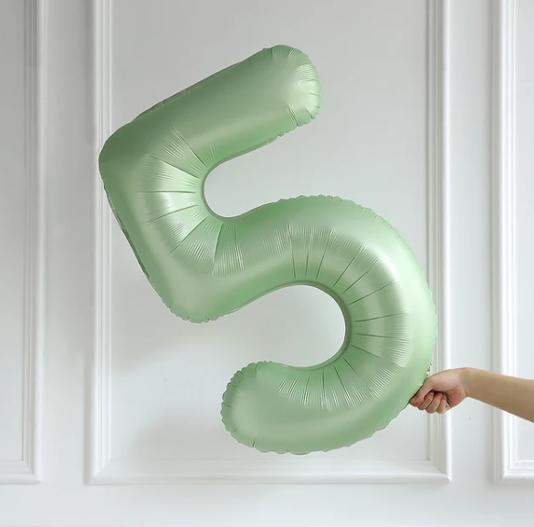 5 ZEYTİN YEŞİLİ RAKAM BALON (66 CM)