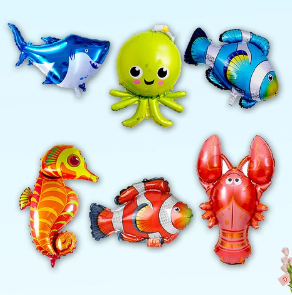 6 lı Balık Folyo Balon Set (30 cm)