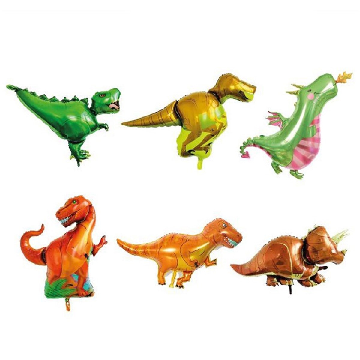 6 Lı Mini DİNOZOR Folyo Balon (35 CM)